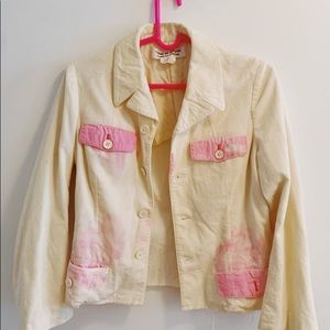 Comme does Garçons Corduroy White and Pink Jacket